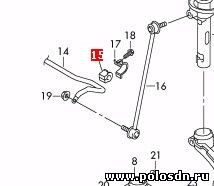Втулки стабилизатора поло седан
